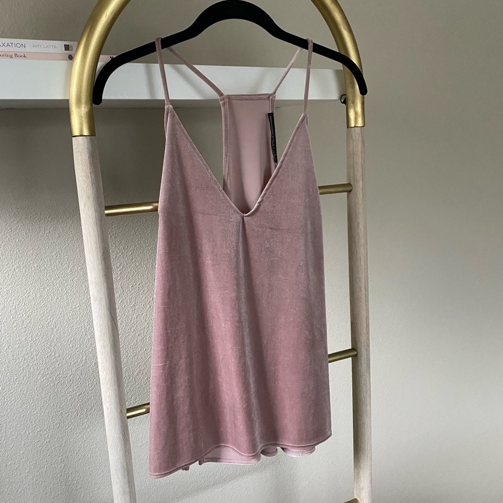 Dusty Pink Velvet Tank